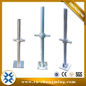 Adjustable Solid and Hollow Screw Jack Base for Scaffolding System